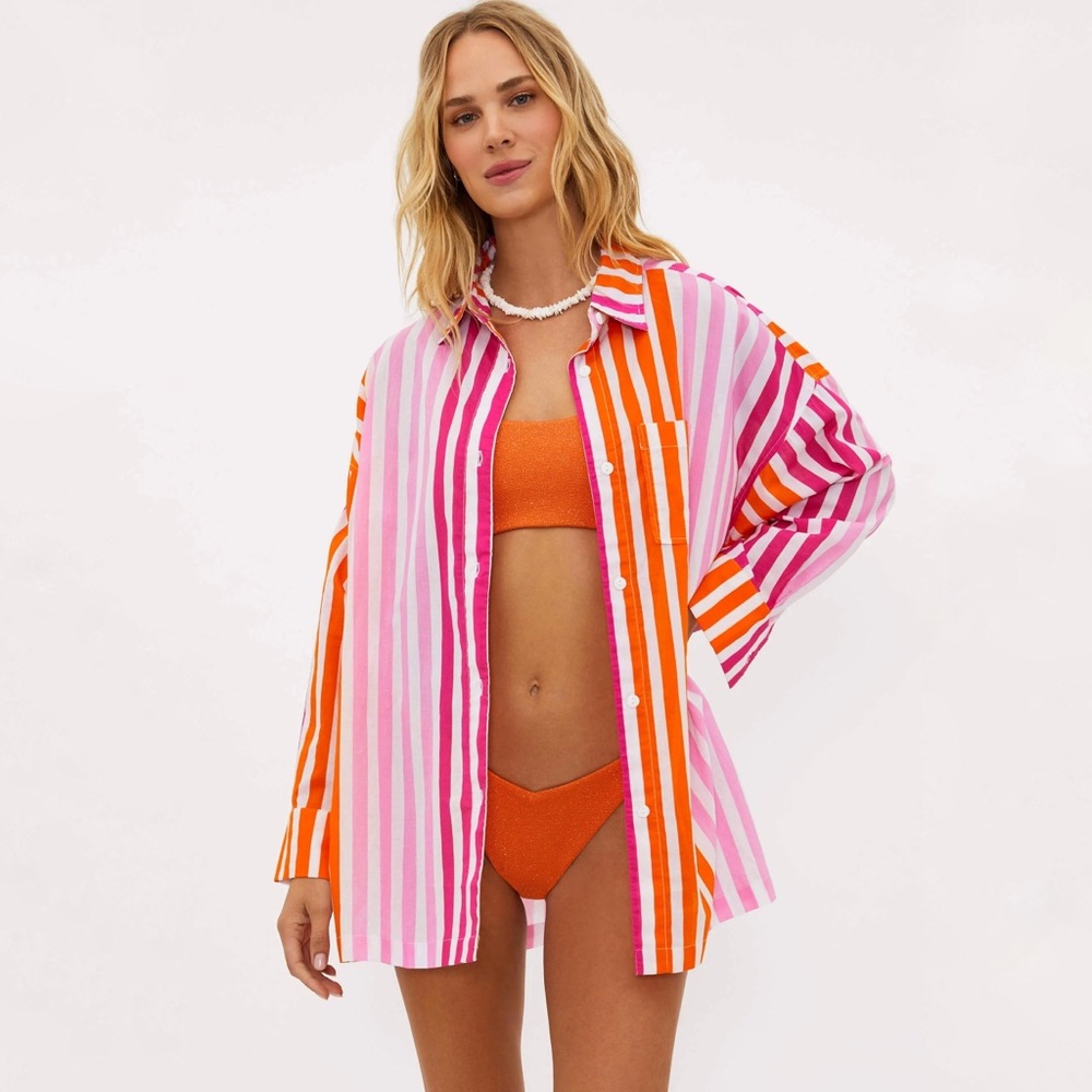 Beach Riot | Alexa Top in Sunset Stripe Size Petite L